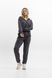 Спортивний жіночий костюм на блискавці із двонитки на весну-осінь, графітовий 233 фото 5